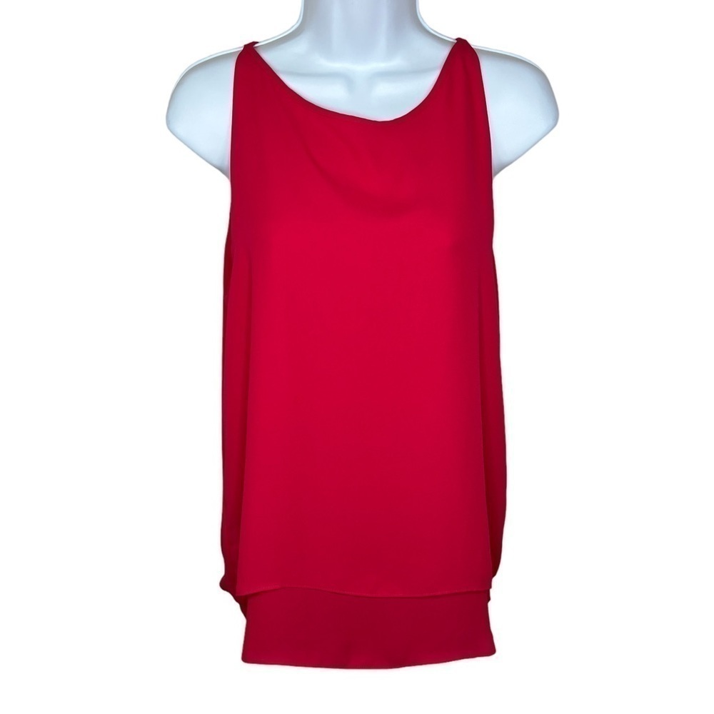 Saint Tropez West Fuchsia Pink Sleeveless Blouse Flowy Medium Lightweight